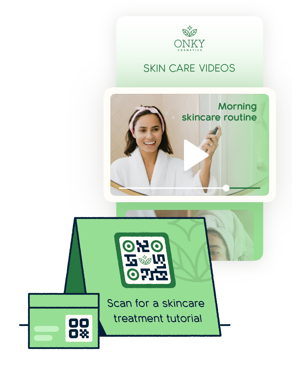 QR Code for skincare treatment tutorial