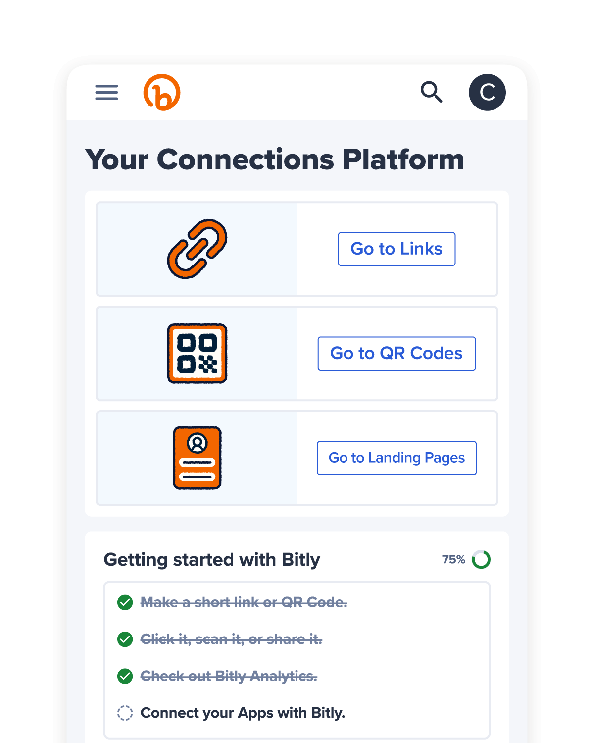 Bitly Connections Platform UI